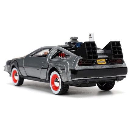 Jada Toys Back to The Future Part III 1:32 Time Machine Die-cast Car (1955 White Face Tires)