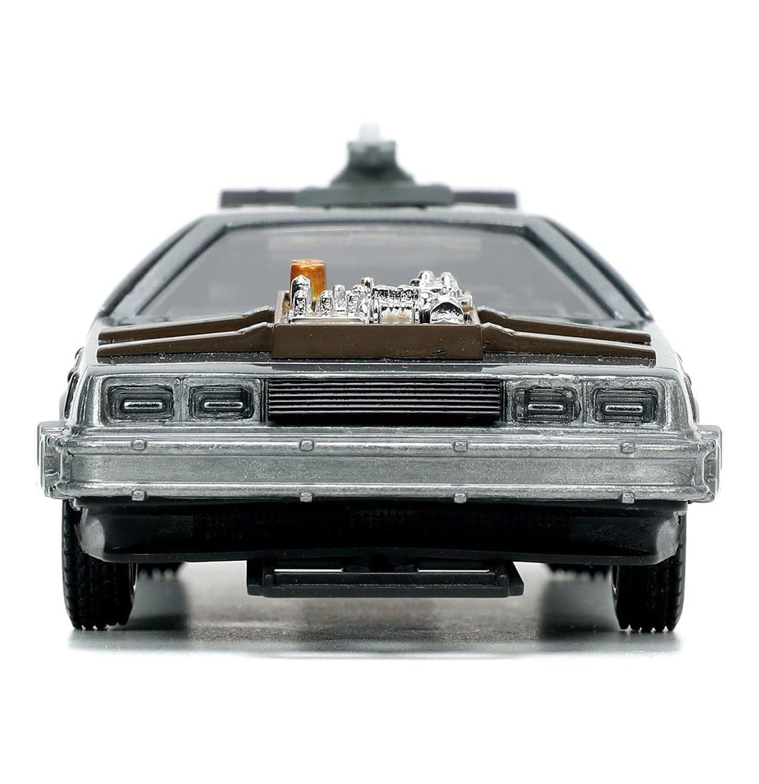 Jada Toys Back to The Future Part III 1:32 Time Machine Die-cast Car (1955 White Face Tires)