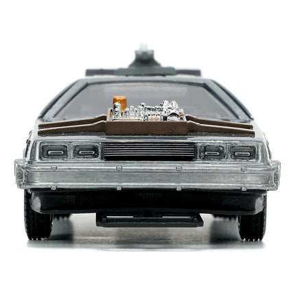 Jada Toys Back to The Future Part III 1:32 Time Machine Die-cast Car (1955 White Face Tires)