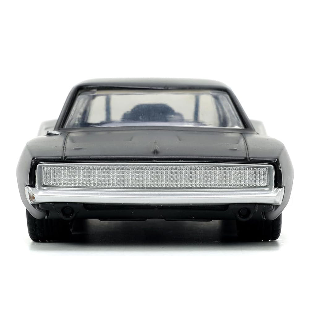 Jada Toys - Dom's 1968 1:32 Scale Dodge Charger Widebody F9, Matte Black w/Bronze Tail Stripe Diecast Model Car