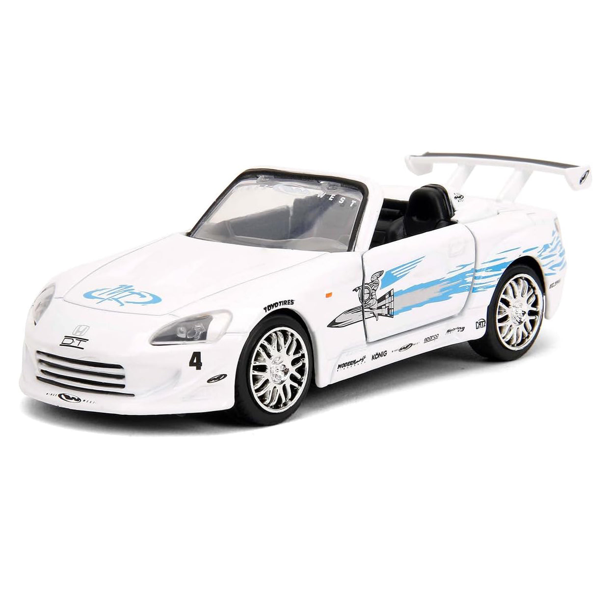 Jada Toys - 2001 Honda S2000 Convertible 1:32 Scale, Fast & Furious Remix - 25th Anniversary Diecast Model Car