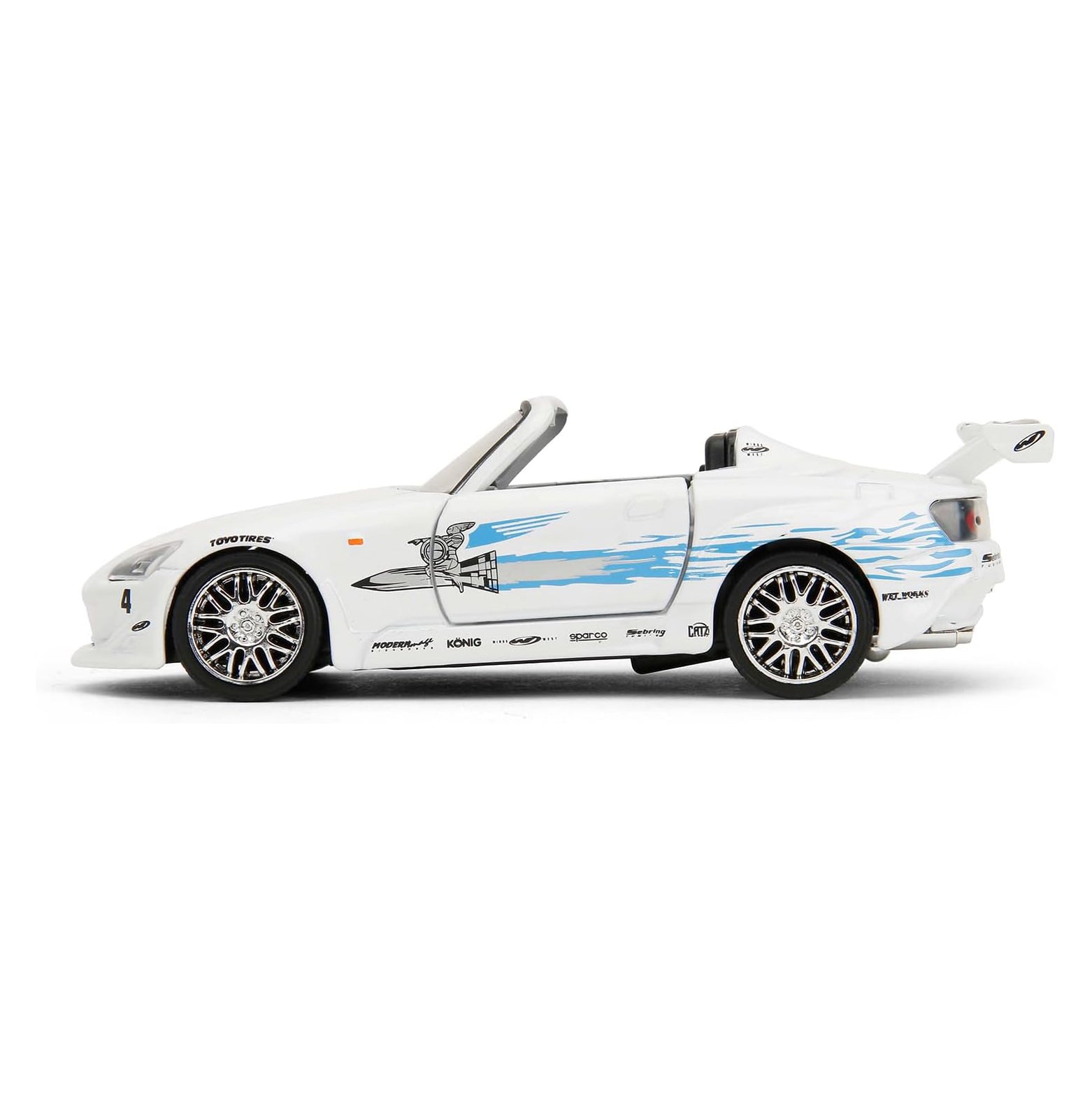 Jada Toys - 2001 Honda S2000 Convertible 1:32 Scale, Fast & Furious Remix - 25th Anniversary Diecast Model Car