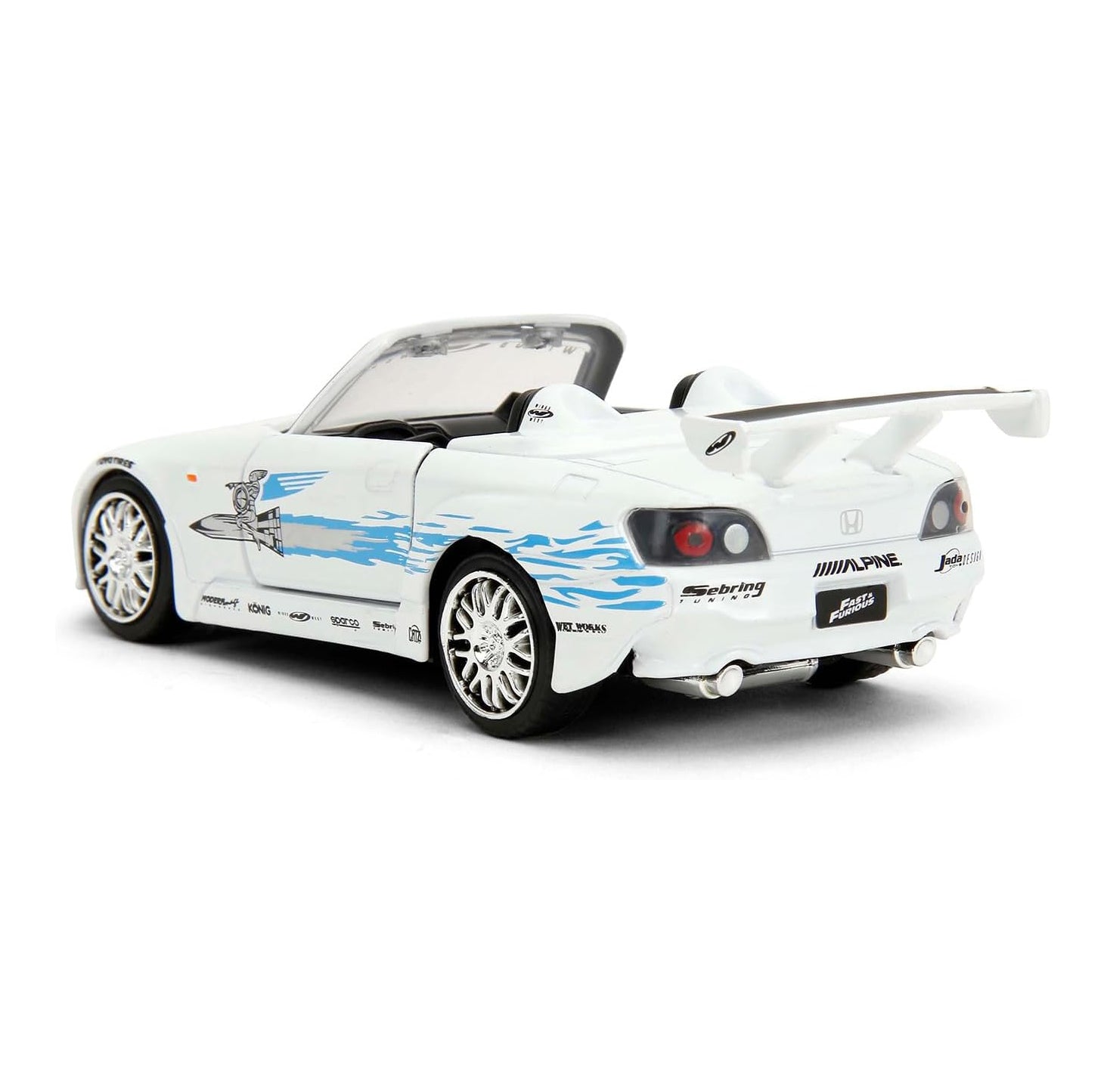 Jada Toys - 2001 Honda S2000 Convertible 1:32 Scale, Fast & Furious Remix - 25th Anniversary Diecast Model Car