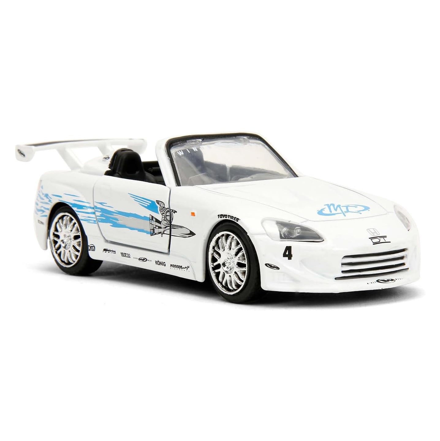 Jada Toys - 2001 Honda S2000 Convertible 1:32 Scale, Fast & Furious Remix - 25th Anniversary Diecast Model Car