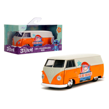 Jada Toys - Hollywood Rides Disney Stitch 1961 VW Bus - Die-cast Car with Opening Doors, 1:32 Scale (Collector’s Edition)