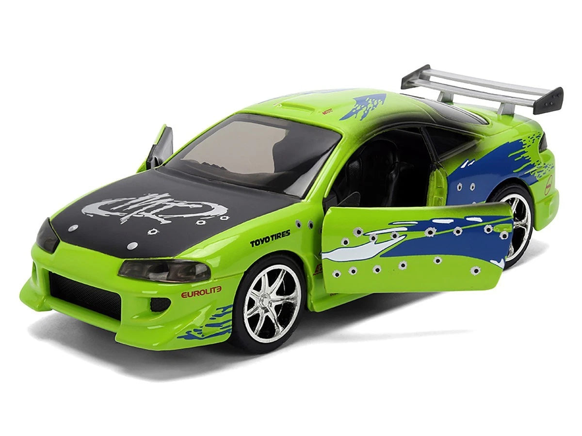 Jada Toys - 1:32 Fast & Furious Brian's Mitsubishi Eclipse (Damaged Version)  Diecast Model Car