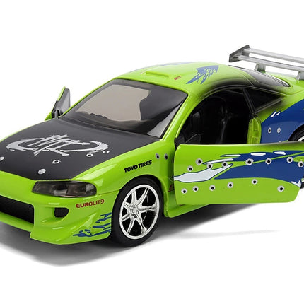 Jada Toys - 1:32 Fast & Furious Brian's Mitsubishi Eclipse (Damaged Version)  Diecast Model Car