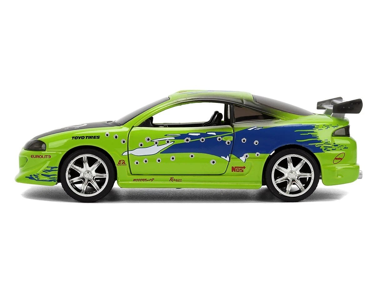 Jada Toys - 1:32 Fast & Furious Brian's Mitsubishi Eclipse (Damaged Version)  Diecast Model Car