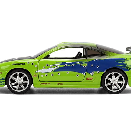 Jada Toys - 1:32 Fast & Furious Brian's Mitsubishi Eclipse (Damaged Version)  Diecast Model Car