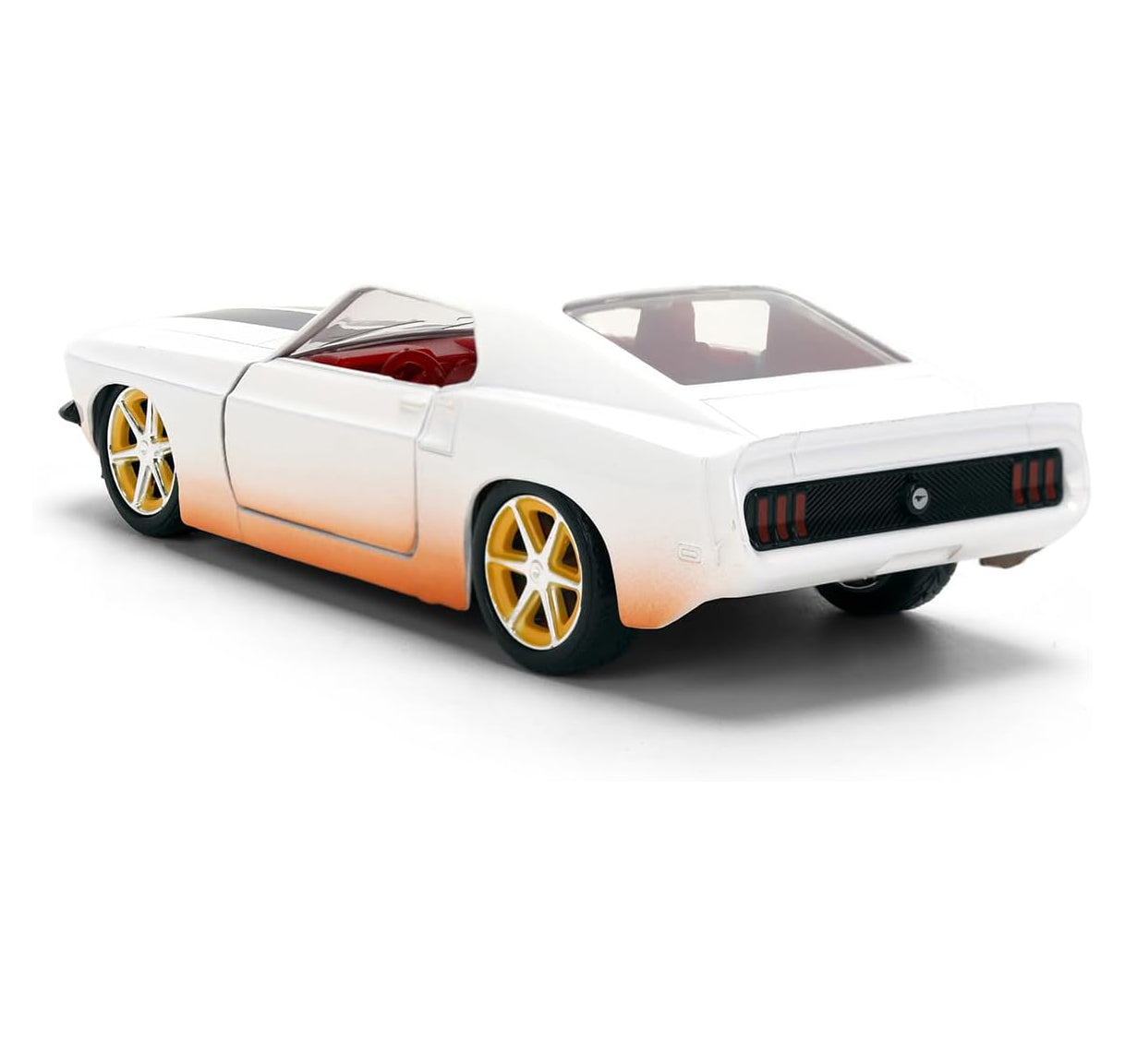Jada Toys - Roman's Ford Mustang White with Black Stripes & Red Interior Dirty Version Fast & Furious Movie Fast & Furious 25th Anniversary Series 1-32 Scale Diecast Model Car