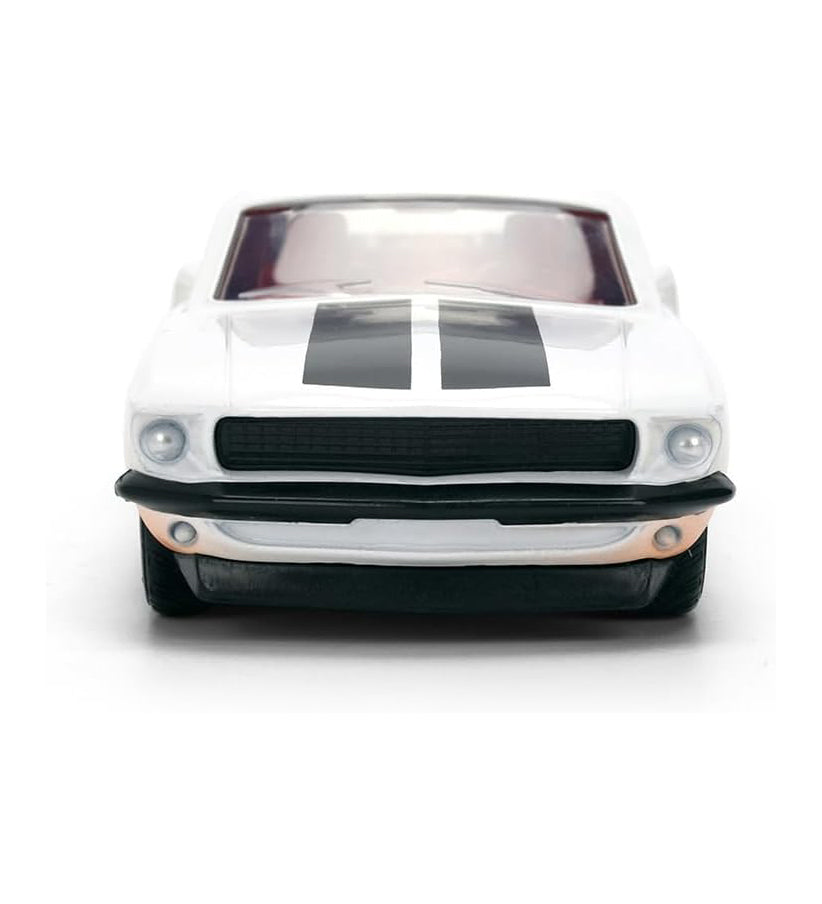 Jada Toys - Roman's Ford Mustang White with Black Stripes & Red Interior Dirty Version Fast & Furious Movie Fast & Furious 25th Anniversary Series 1-32 Scale Diecast Model Car