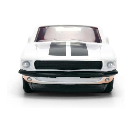 Jada Toys - Roman's Ford Mustang White with Black Stripes & Red Interior Dirty Version Fast & Furious Movie Fast & Furious 25th Anniversary Series 1-32 Scale Diecast Model Car