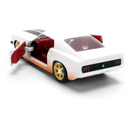 Jada Toys - Roman's Ford Mustang White with Black Stripes & Red Interior Dirty Version Fast & Furious Movie Fast & Furious 25th Anniversary Series 1-32 Scale Diecast Model Car