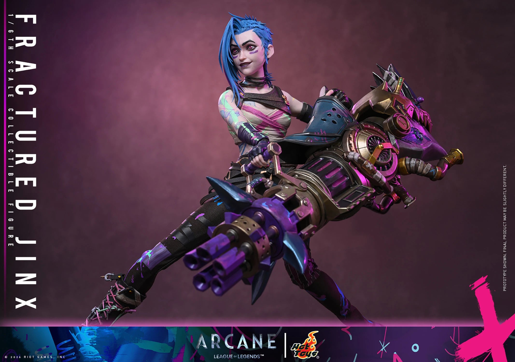 Arcane: Fractured Jinx Sixth Scale Statue (PRE-ORDER)