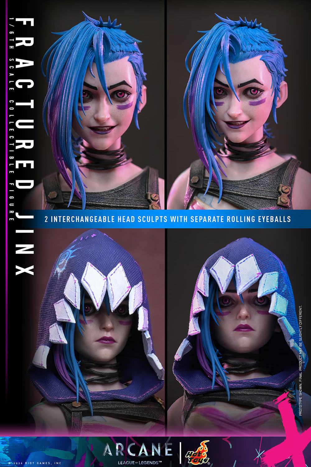 Arcane: Fractured Jinx Sixth Scale Statue (PRE-ORDER)