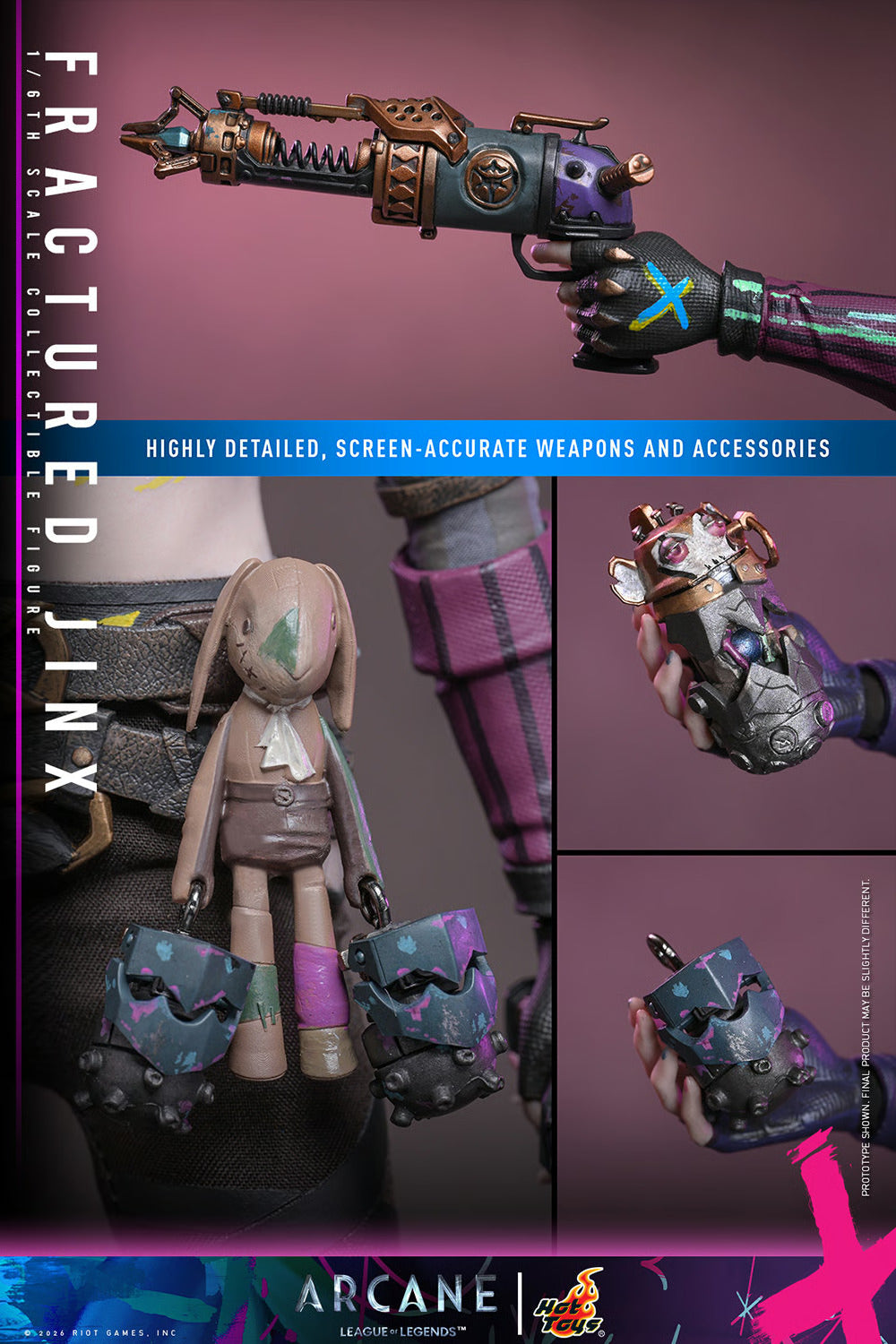 Arcane: Fractured Jinx Sixth Scale Statue (PRE-ORDER)