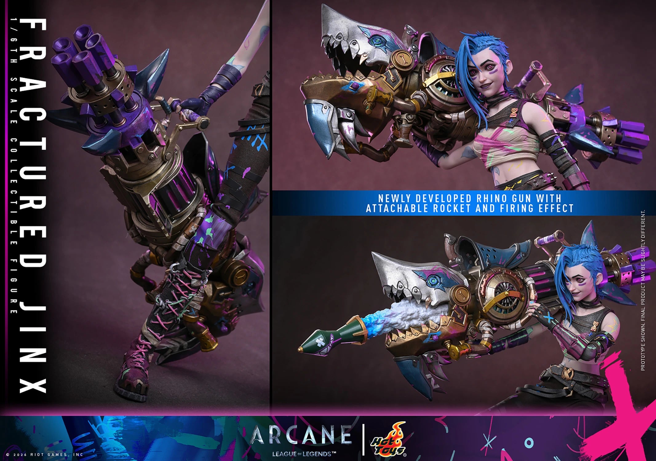 Arcane: Fractured Jinx Sixth Scale Statue (PRE-ORDER)