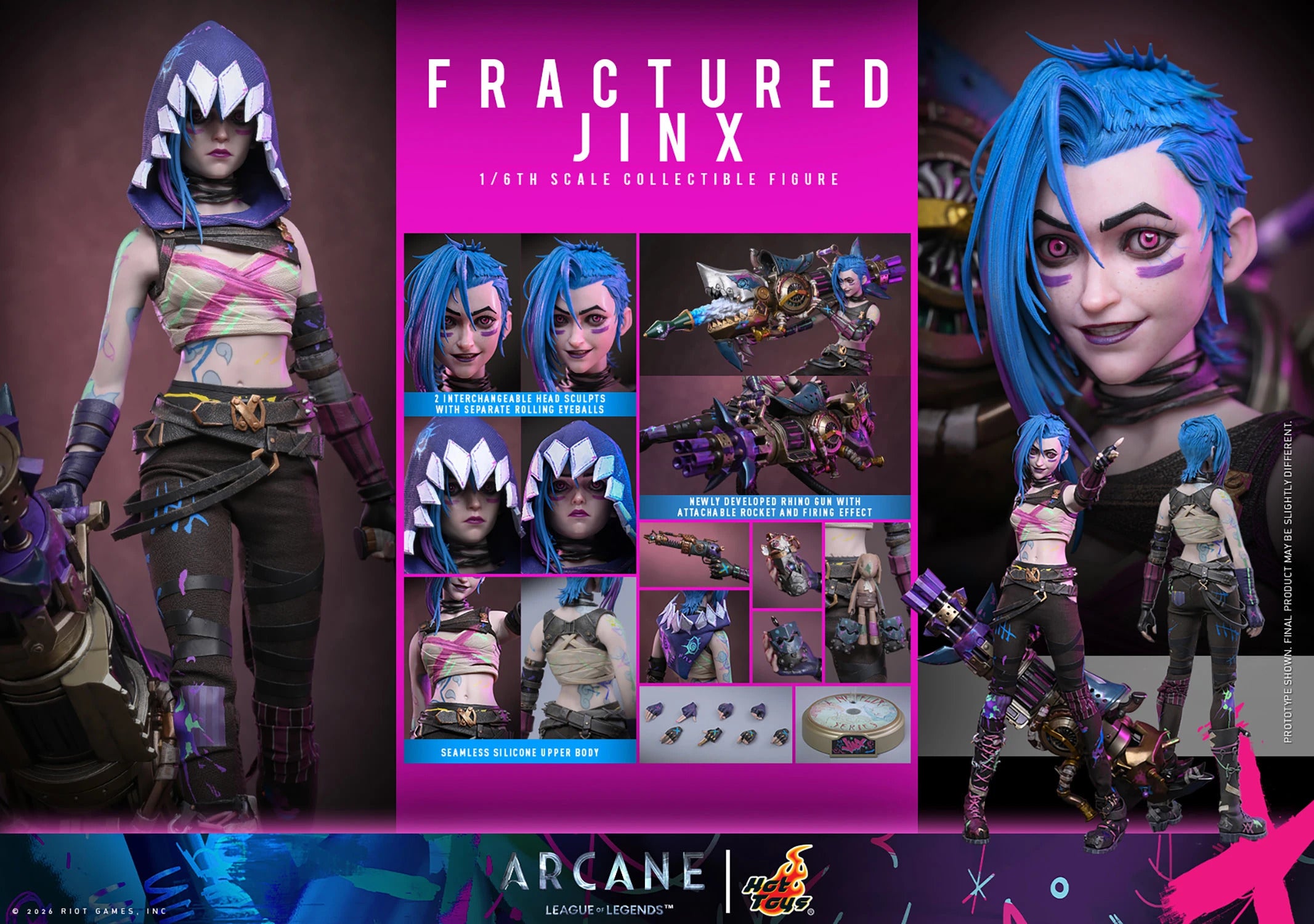 Arcane: Fractured Jinx Sixth Scale Statue (PRE-ORDER)