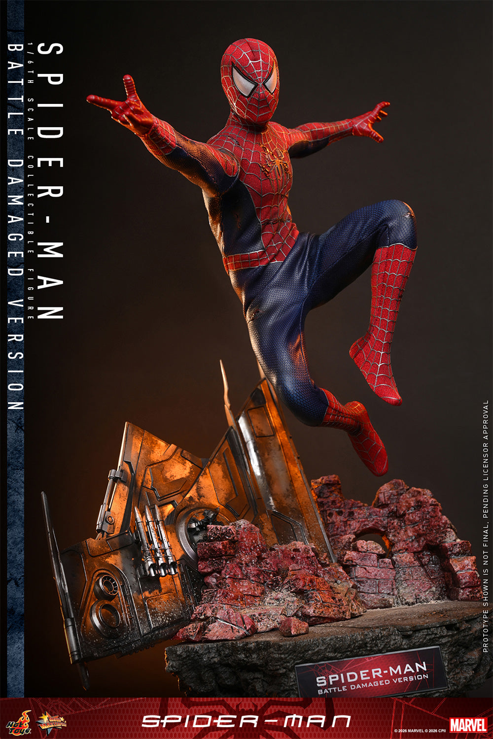 Spider-man (Battle Damaged Version) Sixth Scale Figure