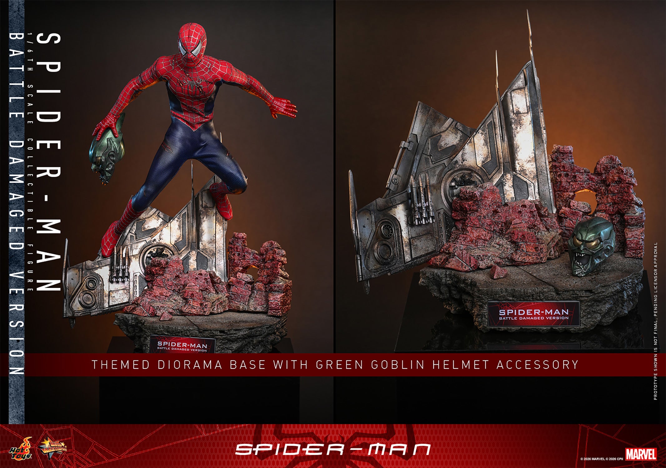 Spider-man (Battle Damaged Version) Sixth Scale Figure