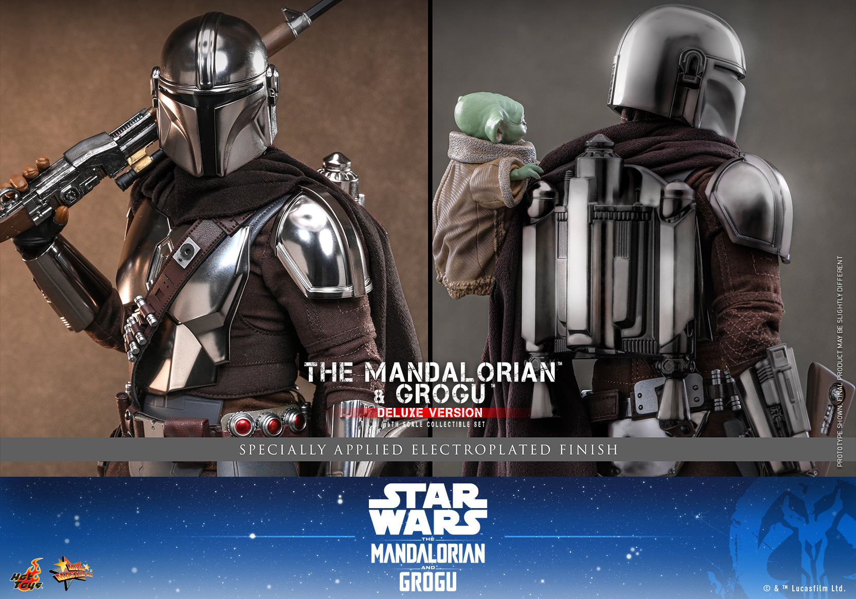 The Mandalorian & Grogu: Mandalorian and Grogu (Deluxe Version) Sixth Scale Figure Set (PRE-ORDER)