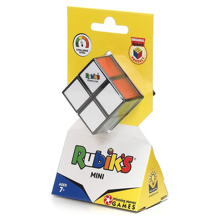 Rubik's Mini, 2x2 Classic Colour-Matching Puzzle Pocket Size Brain-Teasing Puzzle Toy