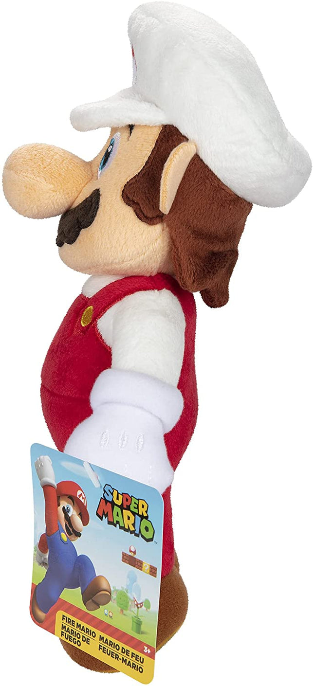 SUPER MARIO Plush Fire Mario Collectible 10" Plush