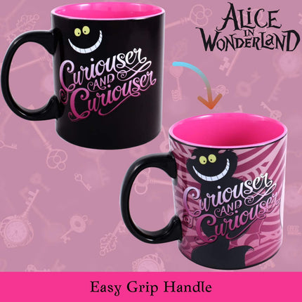 Disney Alice in Wonderland Cheshire Cat Heat Reveal Ceramic Mug, 20 Ounces