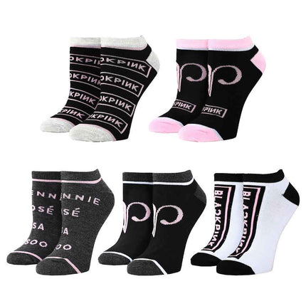 BLACKPINK Mixed Logo 5 Pair Ankle Socks