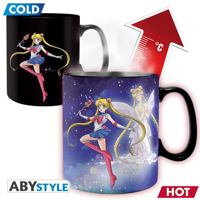 SAILOR MOON Heat Change 460ml Mug Sailor & Chibi King size