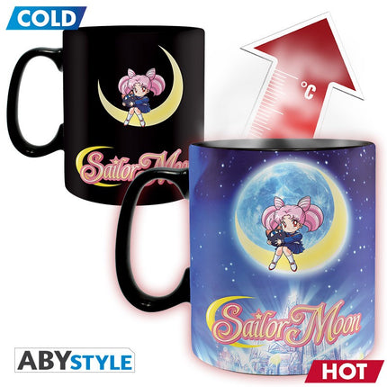 SAILOR MOON Heat Change 460ml Mug Sailor & Chibi King size