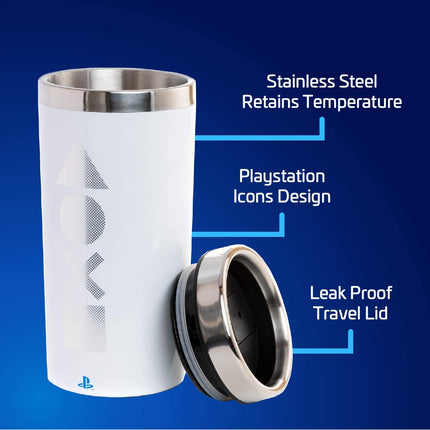Paladone Playstation Travel 15oz Mug PS5 - Officially Licensed Merchandise