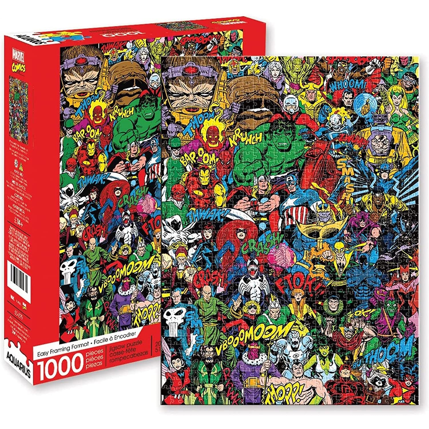 AQUARIUS Marvel Retro Puzzle (1000 Piece Jigsaw Puzzle) Glare Free