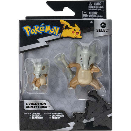 Pokemon Select Evolution 2 Pack - Features 2-Inch Cubone & 3-Inch Marowak Battle Figures