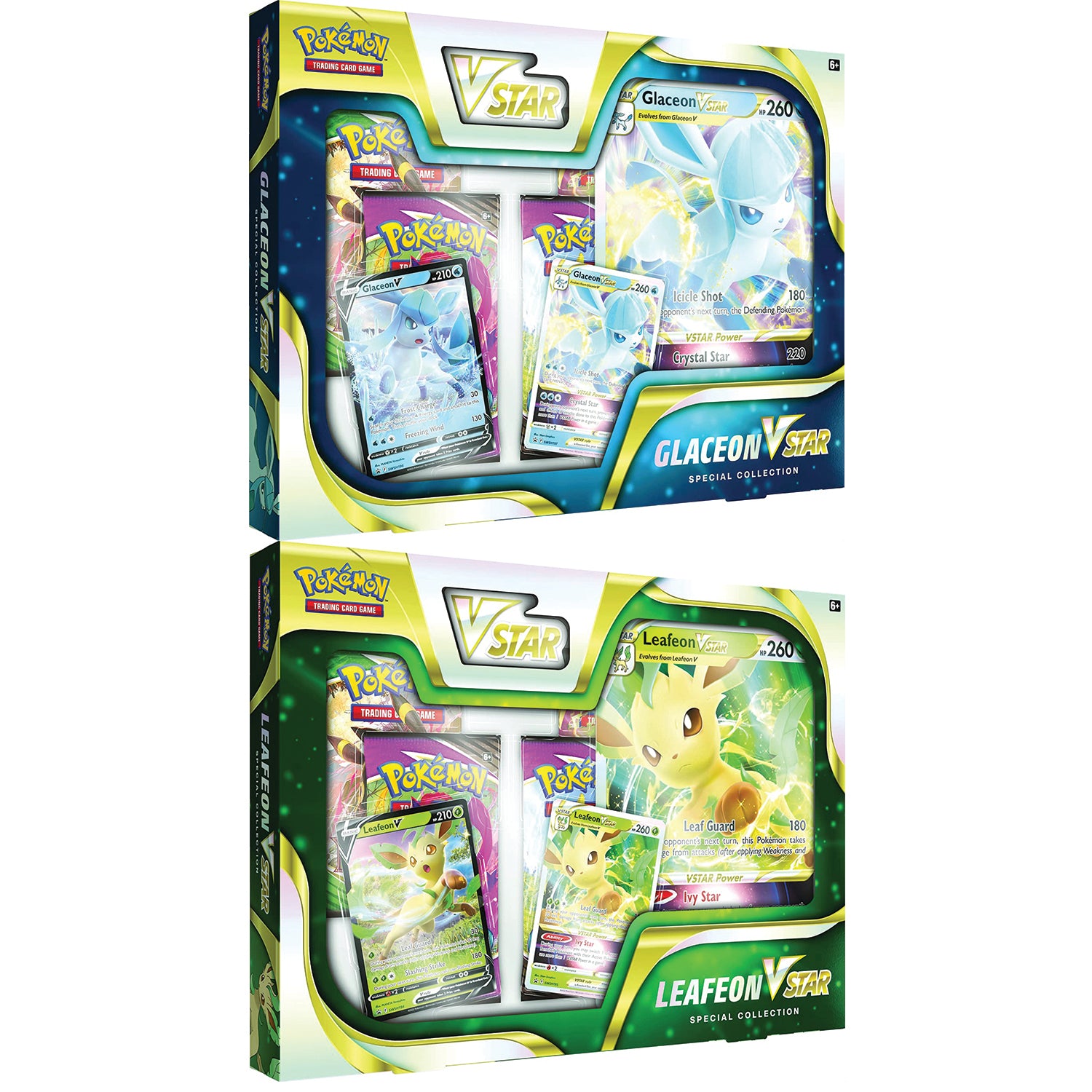 pokemon cards leafeon vstar special collection box Pokémon TCG: Leafeon VSTAR / Glaceon VSTAR Special Collection Box (ENG