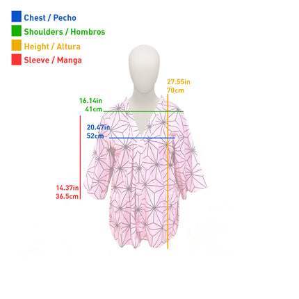 Demon Slayer Nezuko Kamado Short Light Coat "HAORI" (One-Size Only)