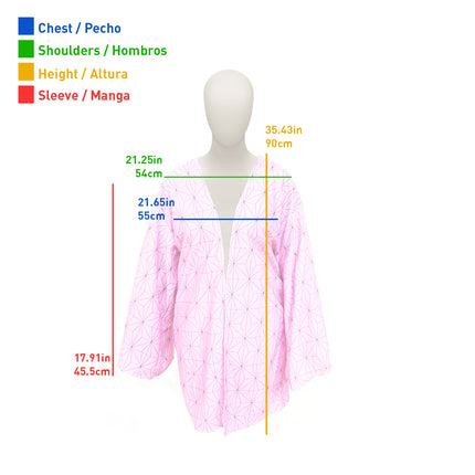 Demon Slayer Nezuko Kamado Short Light Coat "HAORI" (One-Size Only)