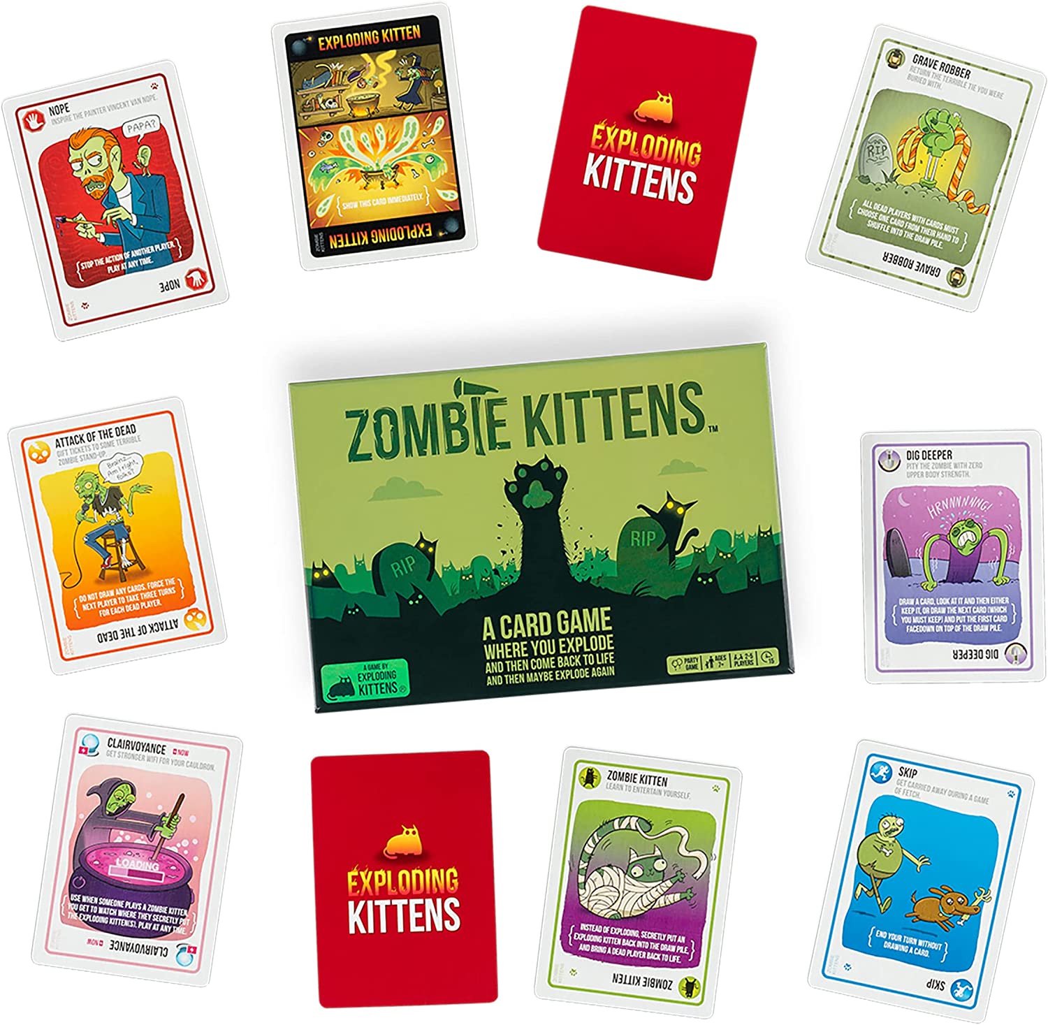 Zombie Kittens - Gioco D'Atmosfera Da 2 a 5 Giocatori, 7 Anni in Su, Gioco in Fr Zombie Kittens - Gioco D'Atmosfera Da 2 a 5 Giocatori, 7 Anni in Su, Gioco in Fr