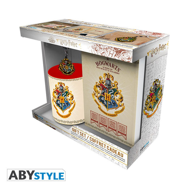 HARRY POTTER - Pck Mug320ml + Keychain + Notebook "Hogwarts"
