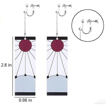 Demon Slayer Tanjiro Kamado Earrings "LARGE" (Acrylic)