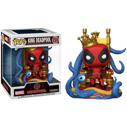 Funko Pop! Deluxe Marvel Heroes # 724 King Deadpool on Throne