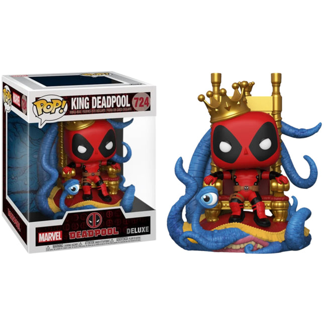 Funko Pop! Deluxe Marvel Heroes # 724 King Deadpool on Throne