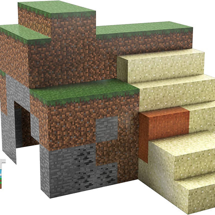 Minecraft Overworld Protector Playset, Accessories and Papercraft Blocks, Creative, Building Toy Set for Kids Ages 6 Years and Older