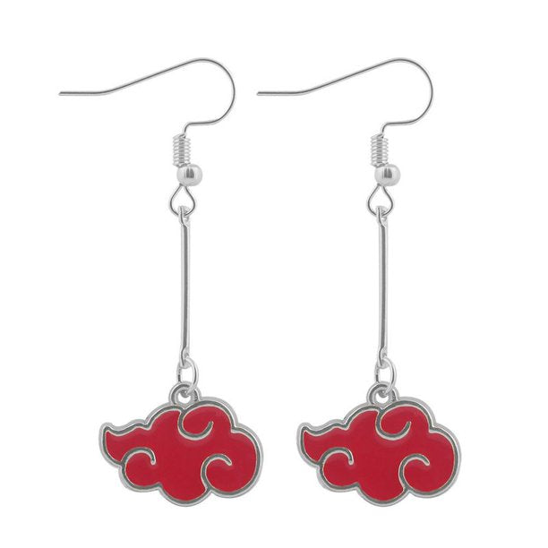 Naruto Earrings Akatsuki Red Cloud Earrings Pendant