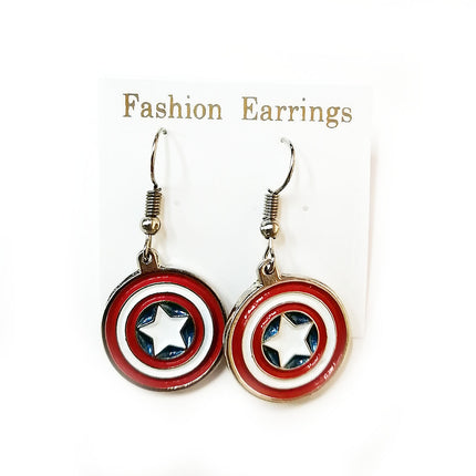 Captain America Earrings Set