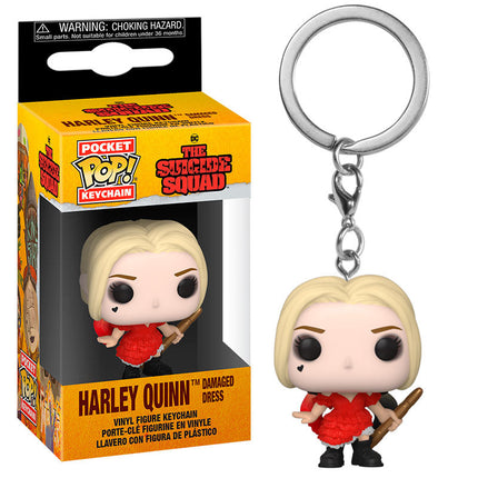 Funko Pop! Keychain: The Suicide Squad Harley Quinn (Damaged Dress)