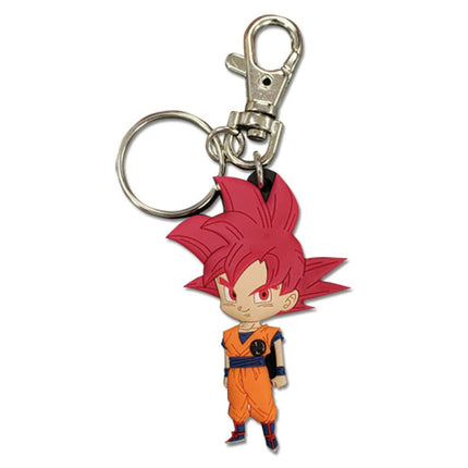 Dragon Ball Super SSG Goku Super Saiyan God Goku PVC Keychain