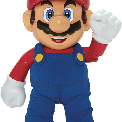 SUPER MARIO It's-A Me, Mario! Collectible Action Figure, Talking Posable Mario Figure, 30+ Phrases and Game Sounds – 12 Inches Tall