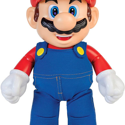 SUPER MARIO It's-A Me, Mario! Collectible Action Figure, Talking Posable Mario Figure, 30+ Phrases and Game Sounds – 12 Inches Tall