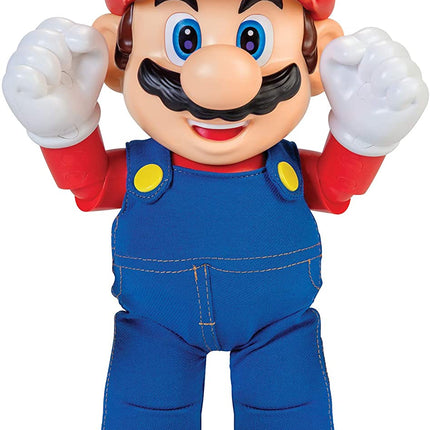 SUPER MARIO It's-A Me, Mario! Collectible Action Figure, Talking Posable Mario Figure, 30+ Phrases and Game Sounds – 12 Inches Tall